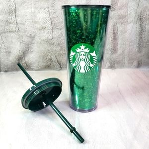 NWT 2019 Starbucks Mercury Glitter Green Venti Tumbler